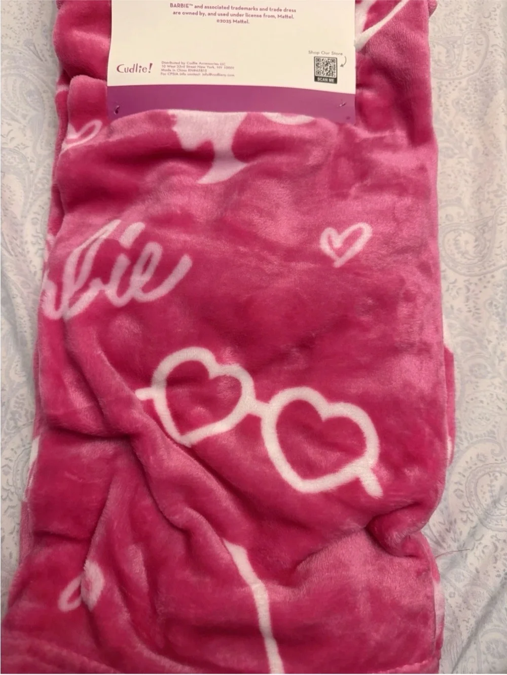 Barbie Plush Throw Blanket - Pink Oversized Thick Soft & Cuddly